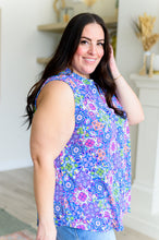 Load image into Gallery viewer, DEAR SCARLETT- Lizzy Tank Top in Royal Bouquet