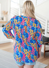 Load image into Gallery viewer, DEAR SCARLETT- Lizzy Top in Blue and Pink Branches