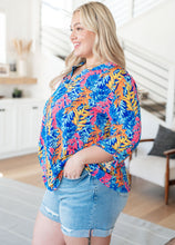Load image into Gallery viewer, DEAR SCARLETT- Lizzy Top in Blue and Pink Branches