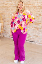Load image into Gallery viewer, Lizzy Top in Coral and Magenta Painted Floral- DEAR SCARLETT