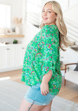 Load image into Gallery viewer, DEAR SCARLETT- Lizzy Top in Emerald and Magenta Paisley