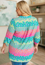 Load image into Gallery viewer, DEAR SCARLETT- Lizzy Top in Lavender and Team Leopard Stripe