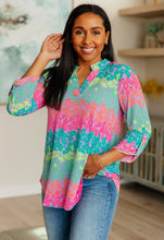 Load image into Gallery viewer, DEAR SCARLETT- Lizzy Top in Lavender and Team Leopard Stripe