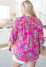 Load image into Gallery viewer, DEAR SCARLETT- Lizzy Top in Magenta Floral Paisley