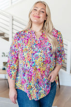 Load image into Gallery viewer, DEAR SCARLETT- Lizzy Top in Magenta and Lime Painted Abstract