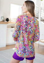 Load image into Gallery viewer, DEAR SCARLETT- Lizzy Top in Magenta and Lime Painted Abstract