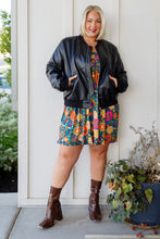 Load image into Gallery viewer, This Is It Faux Leather Bomber Jacket In Black (Reg & Curvy)