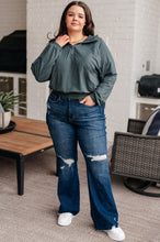 Load image into Gallery viewer, RAE MODE- Morning Run Half Zip Hoodie in Smoked Spruce