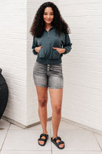 Load image into Gallery viewer, RAE MODE- Morning Run Half Zip Hoodie in Smoked Spruce