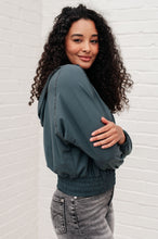 Load image into Gallery viewer, RAE MODE- Morning Run Half Zip Hoodie in Smoked Spruce