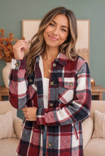 Load image into Gallery viewer, Cozy Cabin Vibes Sherpa Lined Flannel Shacket