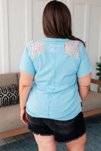 Load image into Gallery viewer, POL- Only Happy When it Rains Lace Detail Top
