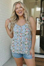 Load image into Gallery viewer, Garden Party Ready Floral Button Tank