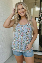 Load image into Gallery viewer, Garden Party Ready Floral Button Tank