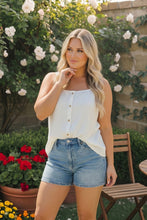 Load image into Gallery viewer, Sunny Days Ribbed Button Tank