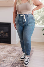 Load image into Gallery viewer, JB Payton Pull On Denim Joggers in Medium Wash (Sizes 0-24)