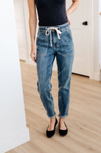 Load image into Gallery viewer, JB Payton Pull On Denim Joggers in Medium Wash (Sizes 0-24)