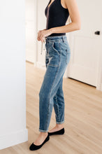 Load image into Gallery viewer, JB Payton Pull On Denim Joggers in Medium Wash (Sizes 0-24)