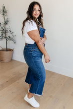 Load image into Gallery viewer, JUDY BLUE- Priscilla High Rise Crop Wide Leg Denim Overalls