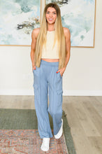 Load image into Gallery viewer, RAE MODE- Race to Relax Cargo Pants in Chambray