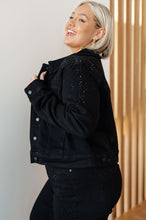 Load image into Gallery viewer, JUDY BLUE- Reese Rhinestone Denim Jacket in Black