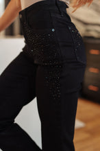 Load image into Gallery viewer, JUDY BLUE- Reese Rhinestone Slim Fit Jeans in Black