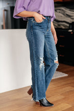 Load image into Gallery viewer, JUDY BLUE- Rose High Rise 90's Straight Jeans in Dark Wash