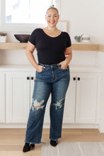 Load image into Gallery viewer, JUDY BLUE- Rose High Rise 90's Straight Jeans in Dark Wash