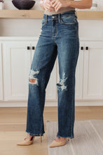 Load image into Gallery viewer, JUDY BLUE- Rose High Rise 90's Straight Jeans in Dark Wash