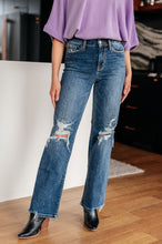 Load image into Gallery viewer, JUDY BLUE- Rose High Rise 90's Straight Jeans in Dark Wash