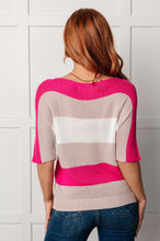 Load image into Gallery viewer, 111 NORTH- Rows Of Rose Short Sleeve Knit Top