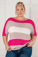 Load image into Gallery viewer, 111 NORTH- Rows Of Rose Short Sleeve Knit Top