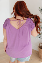 Load image into Gallery viewer, DEAR SCARLETT- Ruched Cap Sleeve Top in Lavender
