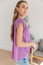 Load image into Gallery viewer, DEAR SCARLETT- Ruched Cap Sleeve Top in Lavender