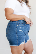 Load image into Gallery viewer, JUDY BLUE- Samantha High Rise Rigid Magic Distressed Cutoff Shorts