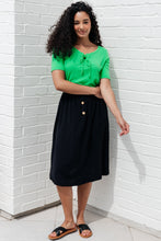 Load image into Gallery viewer, WHITE BIRCH- She's a Scholar Mid-Length Skirt