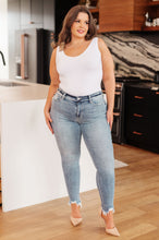 Load image into Gallery viewer, JUDY BLUE- Sherry Mid Rise Release Waistband Detail Skinny