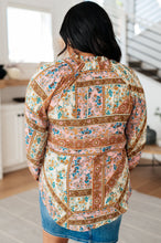 Load image into Gallery viewer, 111 NORTH- Show and Tell Mixed Print Peasant Blouse