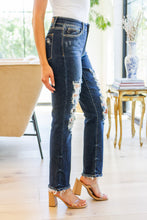 Load image into Gallery viewer, JB -Sloane Mid Rise Heavy Destroyed Straight Jeans