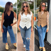 Load image into Gallery viewer, PREORDER: Manhattan Button Vest in Three Colors