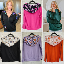 Load image into Gallery viewer, PREORDER: Audre Half Zip Hoodie in Six Prints