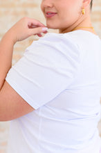 Load image into Gallery viewer, Strong Enough Puff Sleeve Tee In White- 111 NORTH