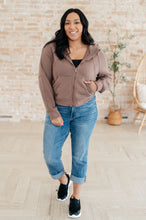 Load image into Gallery viewer, RAE MODE- Sun or Shade Zip Up Jacket in Smokey Brown