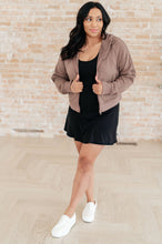 Load image into Gallery viewer, RAE MODE- Sun or Shade Zip Up Jacket in Smokey Brown