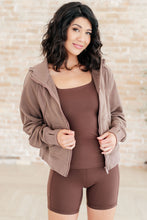 Load image into Gallery viewer, RAE MODE- Sun or Shade Zip Up Jacket in Smokey Brown