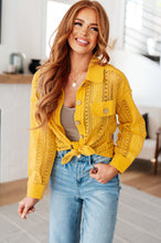 Load image into Gallery viewer, VERY J- Sweeter Than Nectar Lace Button Down in Honey
