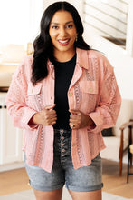 Load image into Gallery viewer, VERY J- Sweeter Than Nectar Lace Button Down in Rose