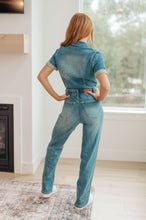 Load image into Gallery viewer, JB Sylvia Short Sleeve Denim Jumpsuit