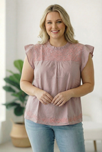 Load image into Gallery viewer, My Dusty Rose Darling Embroidered Blouse