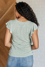 Load image into Gallery viewer, SP24- Take It In Flutter Sleeve Top